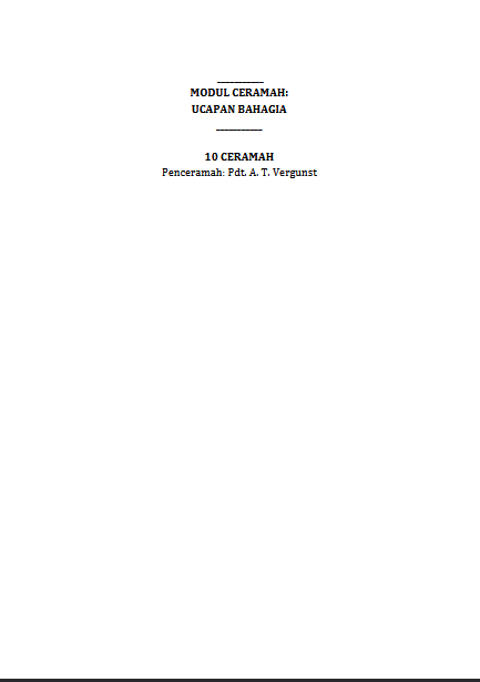 Cover MODUL CERAMAH: UCAPAN BAHAGIA